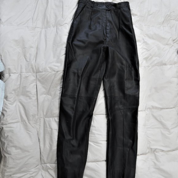 Leather Moto/Biker Jacket & Pants Smaller Size - Picture 8 of 9
